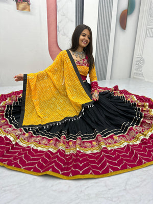 Traditional festive lehenga set in vibrant colors
