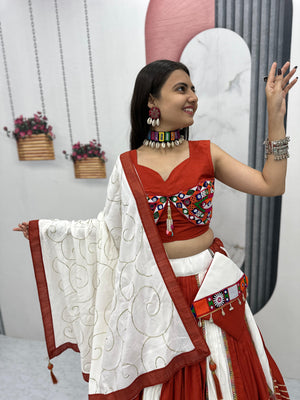 Festive lehenga choli with sequence work dupatta