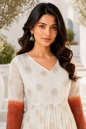 Brown colour gown for women party wear