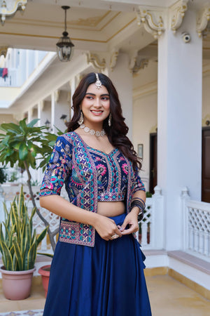 Ethnic Wear Vichitra Silk Lehenga Choli