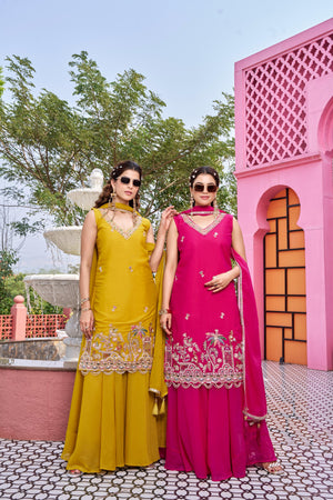 Ethnic kurti plazzo set for wedding functions