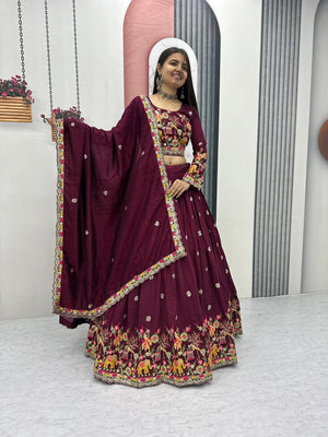buy embroidered lehenga for women
