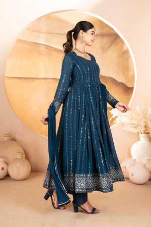 3 Piece Anarkali Set for Women