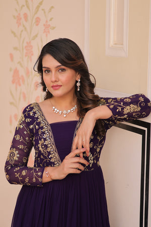 Anarkali Dress Purple