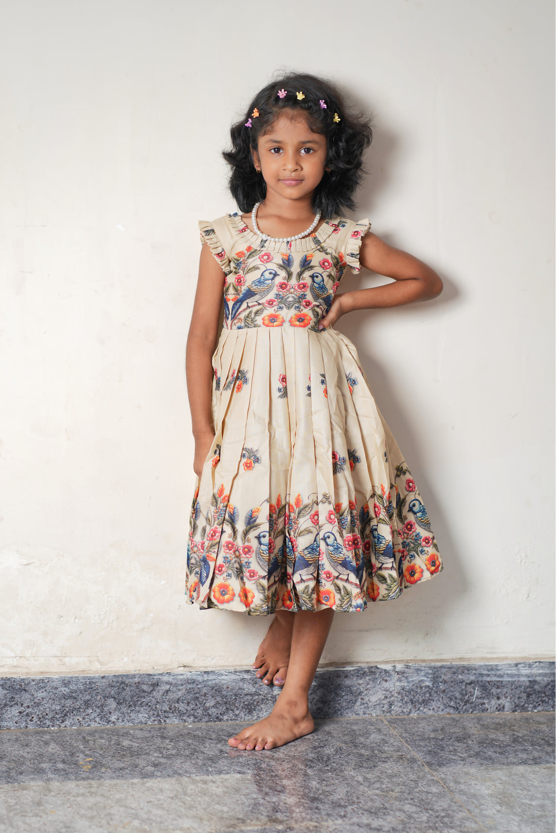 kids digital print frock