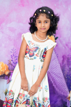 cotton silk kids dress