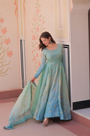 ombre ethnic gown
