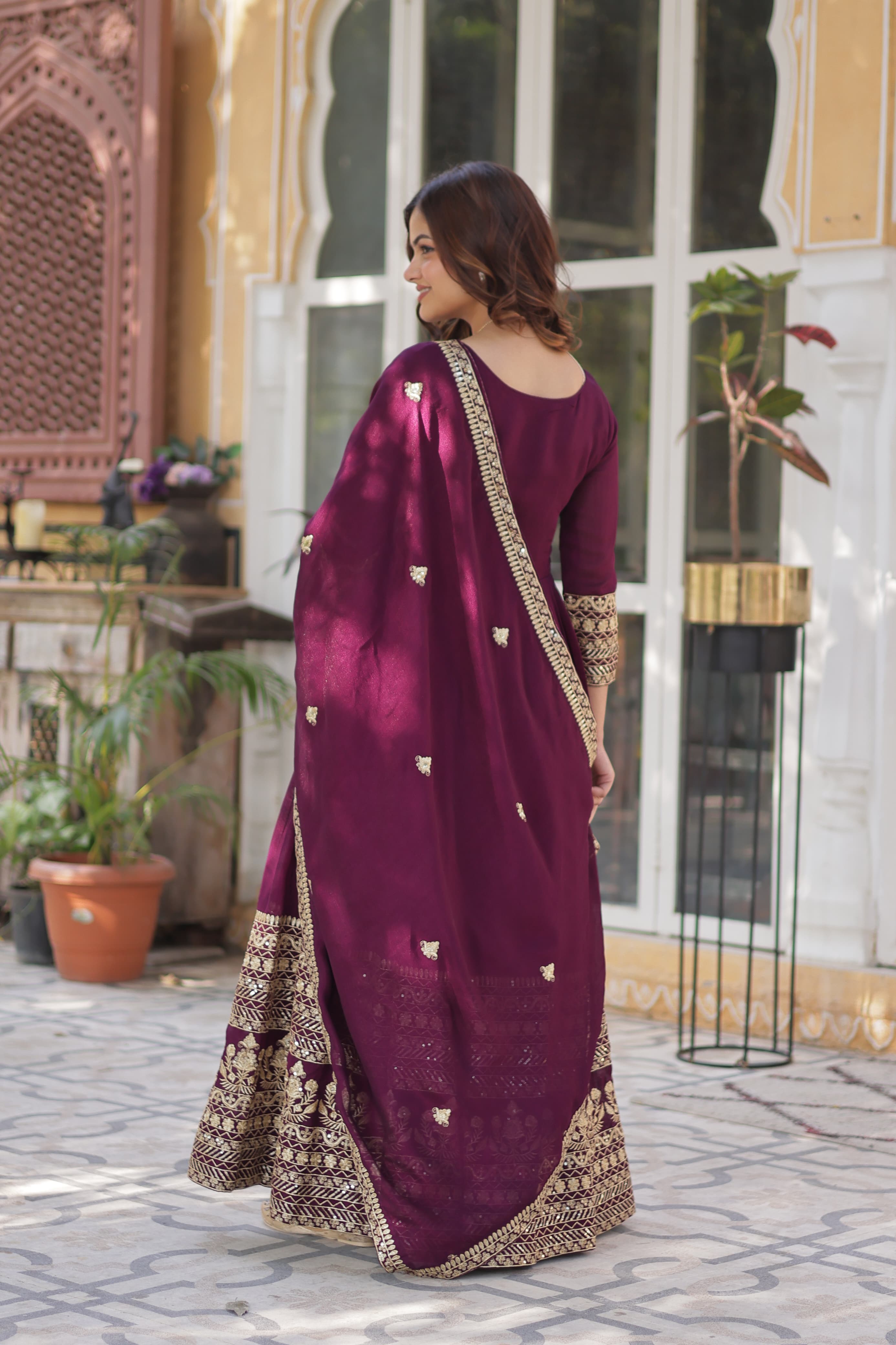 full sleeve Indian gown