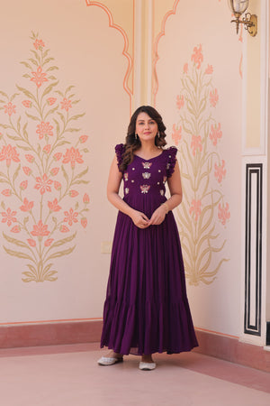 Purple Designer Gown