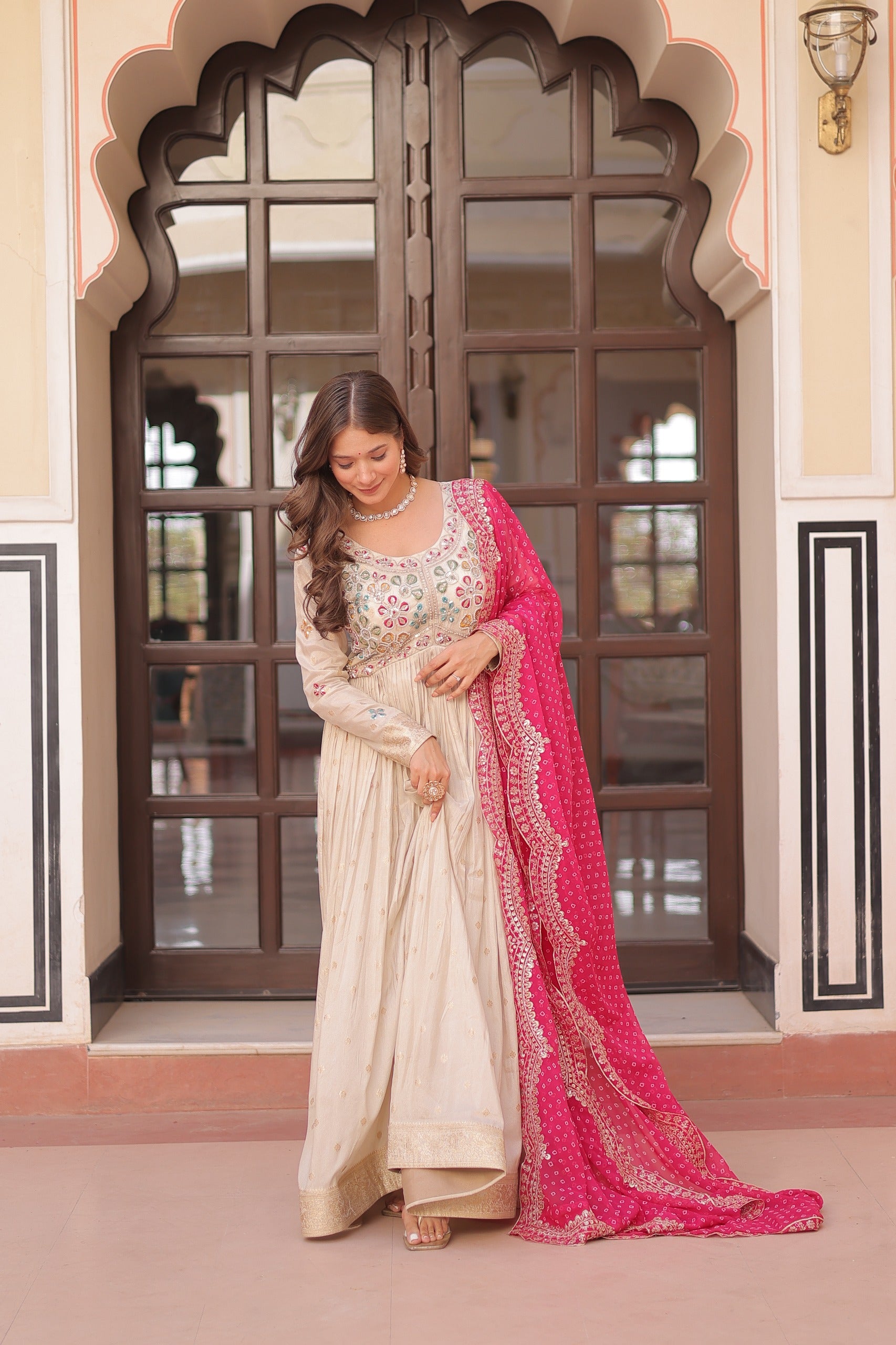 Festive Indian Gown Set for Ladies