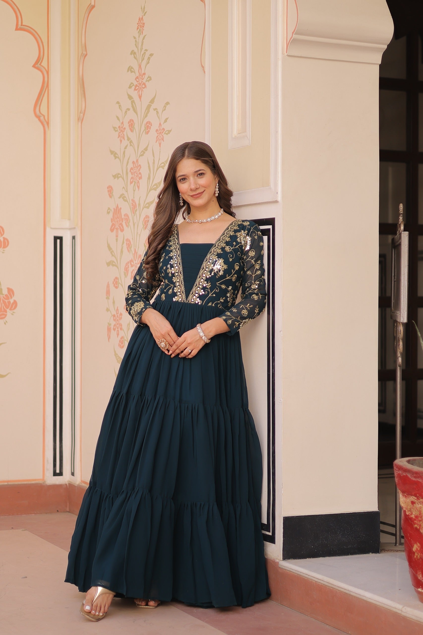 Green Anarkali Dress