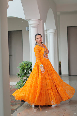 Ethnic Georgette Gown