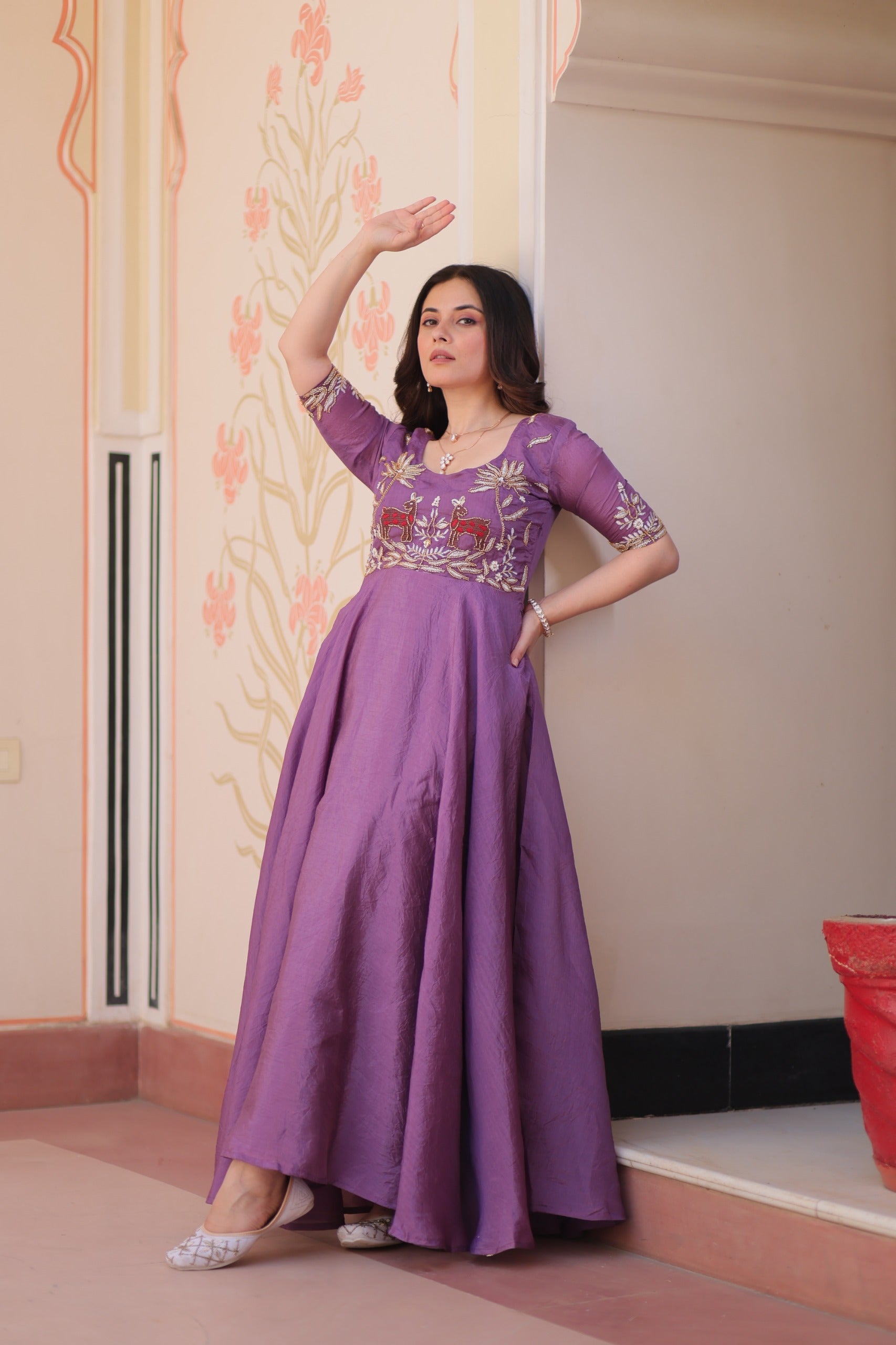 Purple Designer Gown
