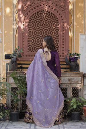 gown with dupatta set