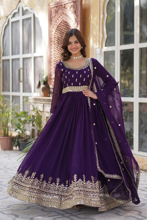 maxi full sleeves gowns for party