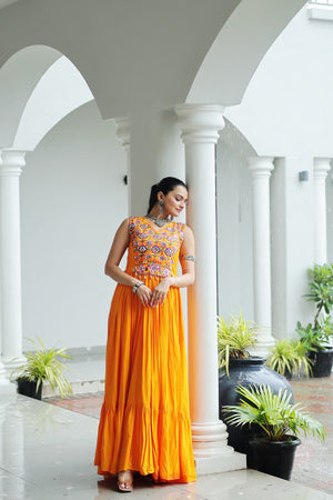 yellow kutchi gown