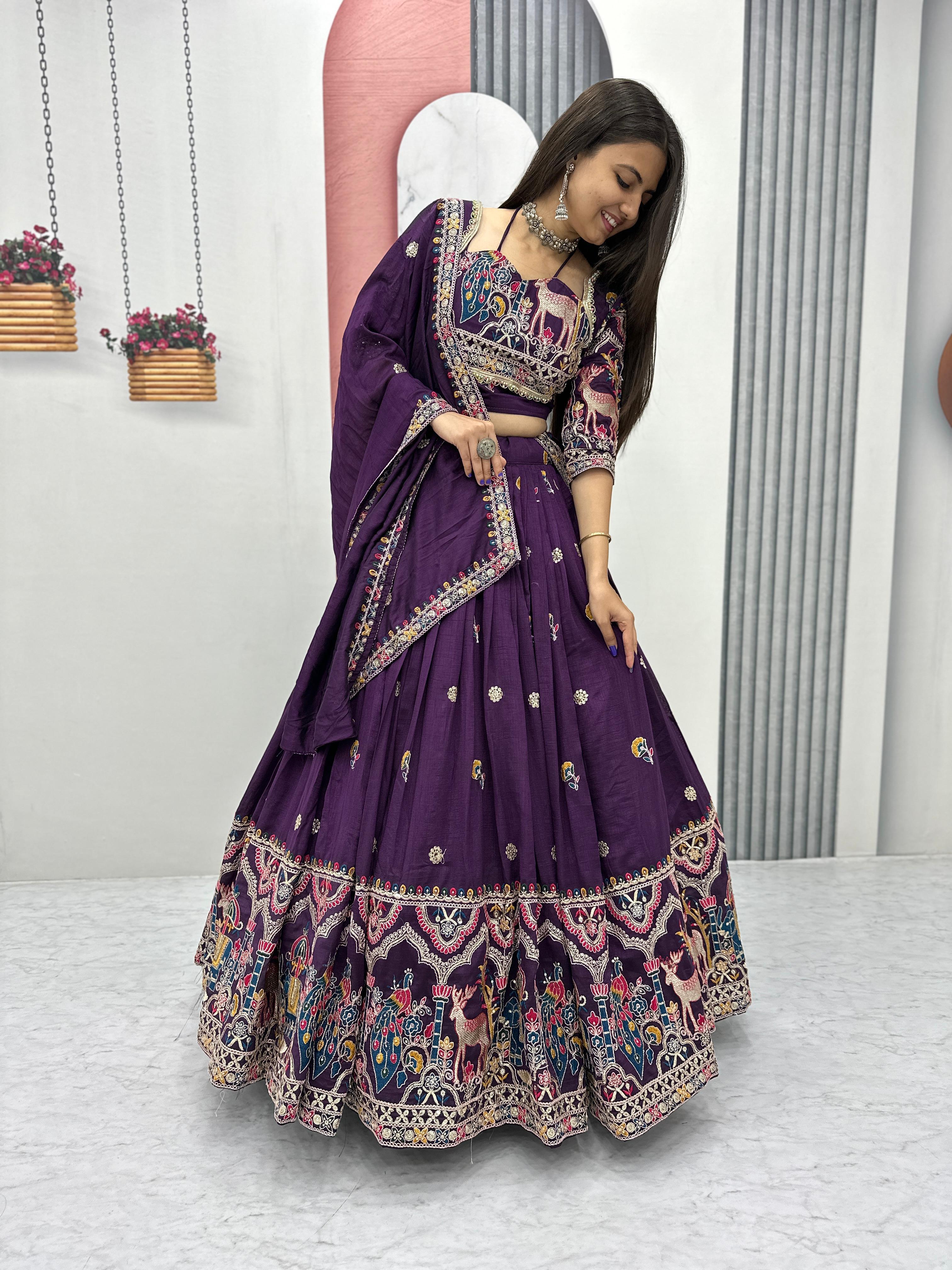traditional lehenga with dupatta