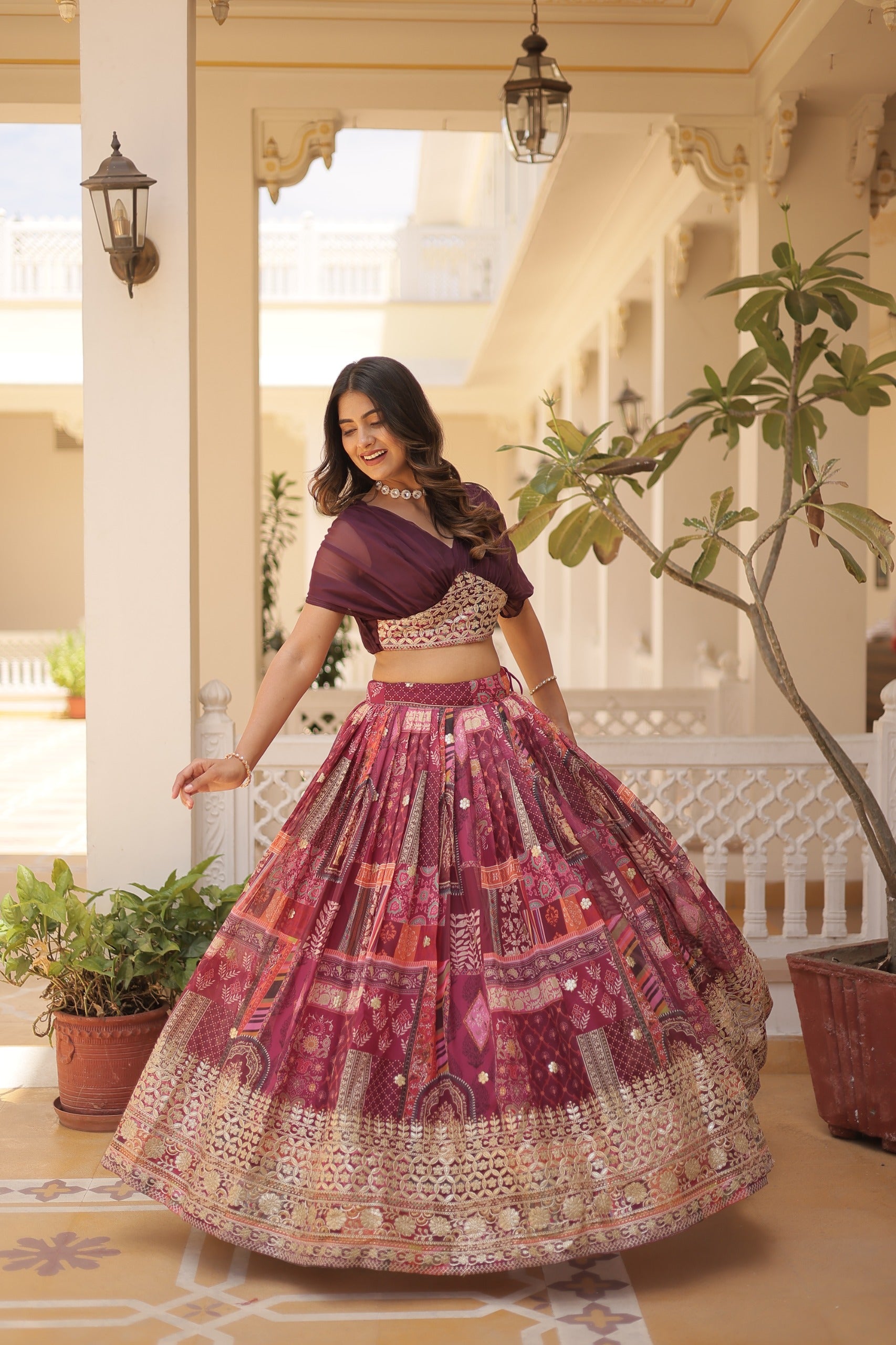 Russian Silk Lehenga