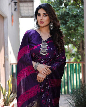 Pure Bandhej Saree