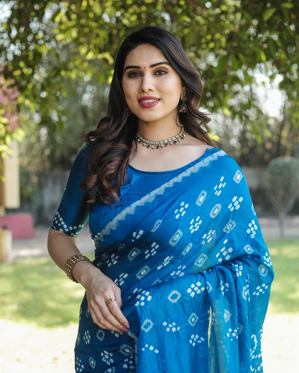 Pure Bandhej saree