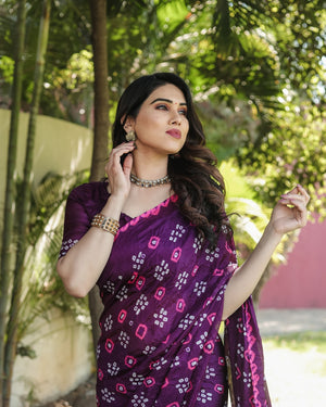 Zari weaving silk saree