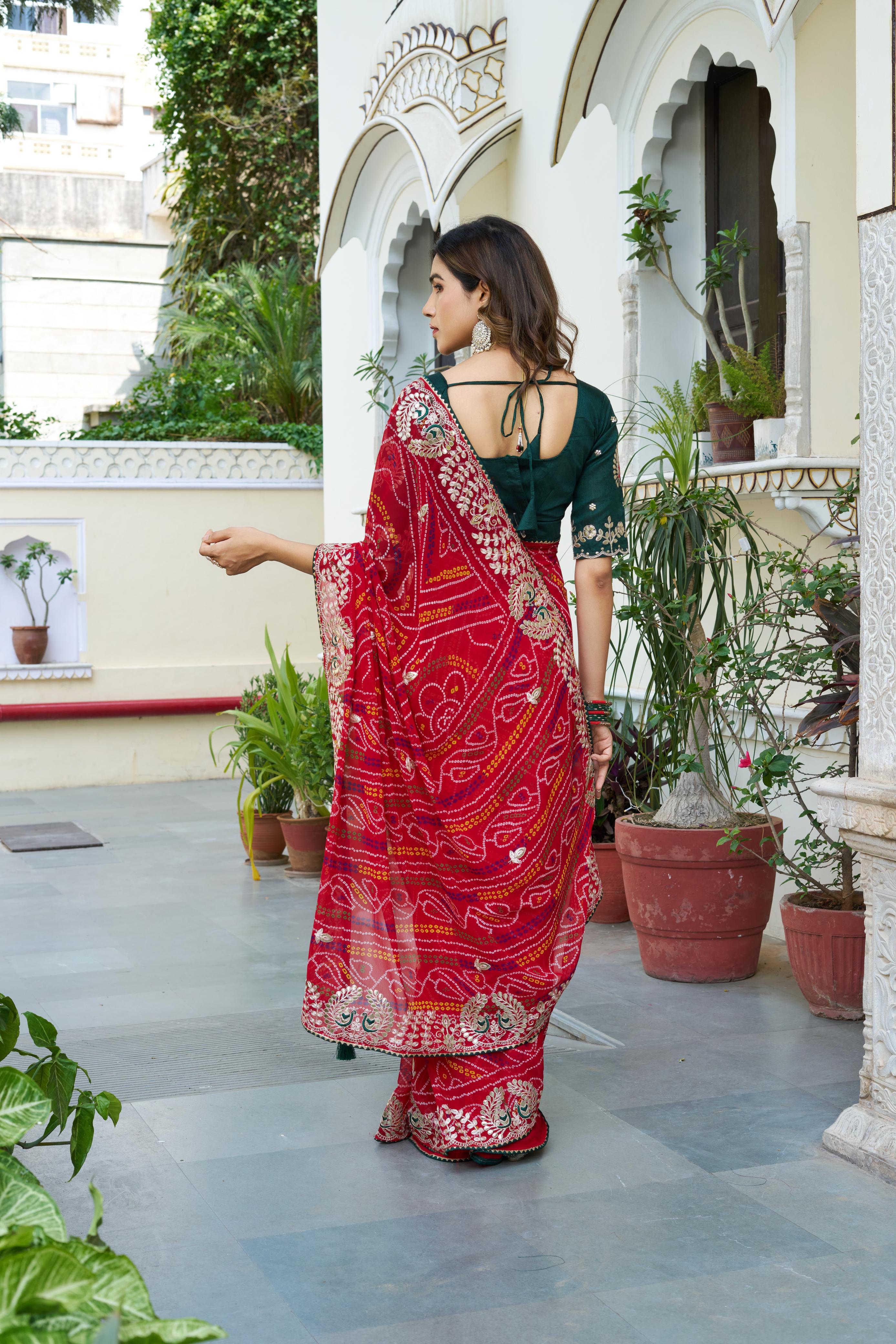 gujarati bandhani sarees online