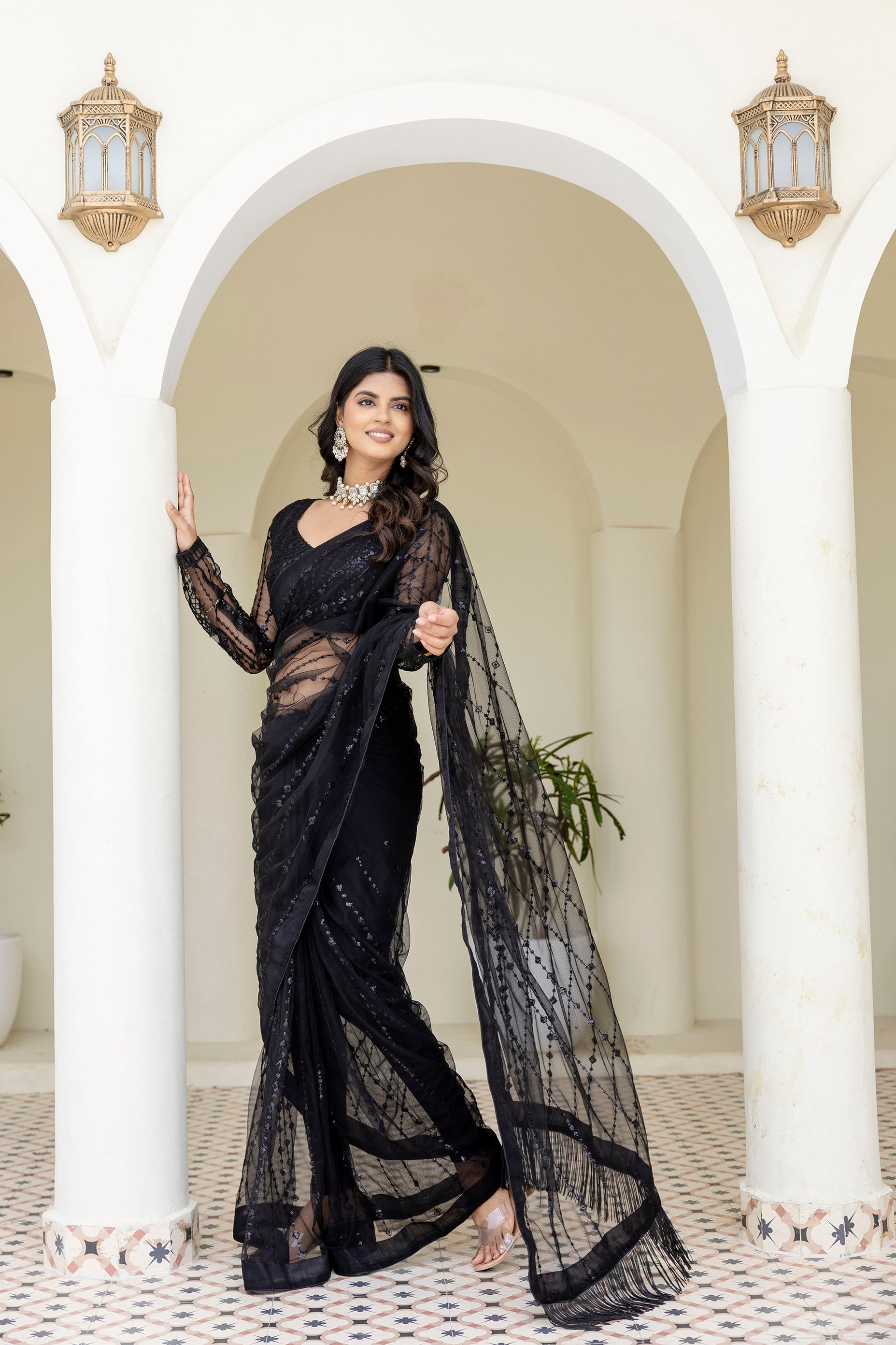 Net Saree for Festive & Evening Wear