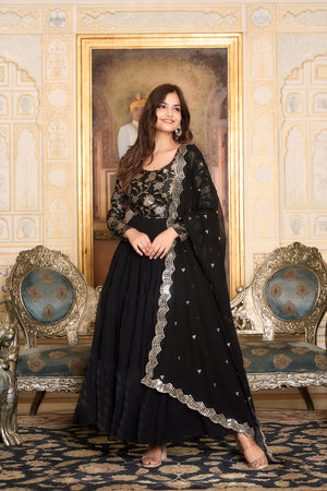  gown with dupatta