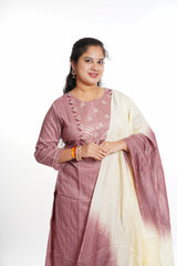 festive kurti pants and dupatta set
