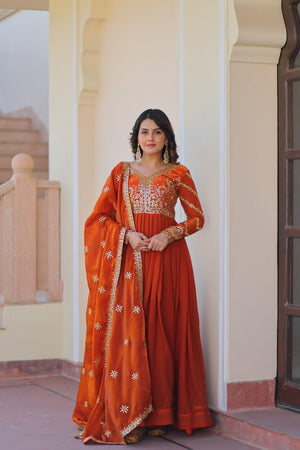 Designer ethnic fenta gown for weddings