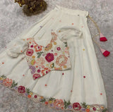 New Trending Sequin Embroidery Georgette Lahenga Choli