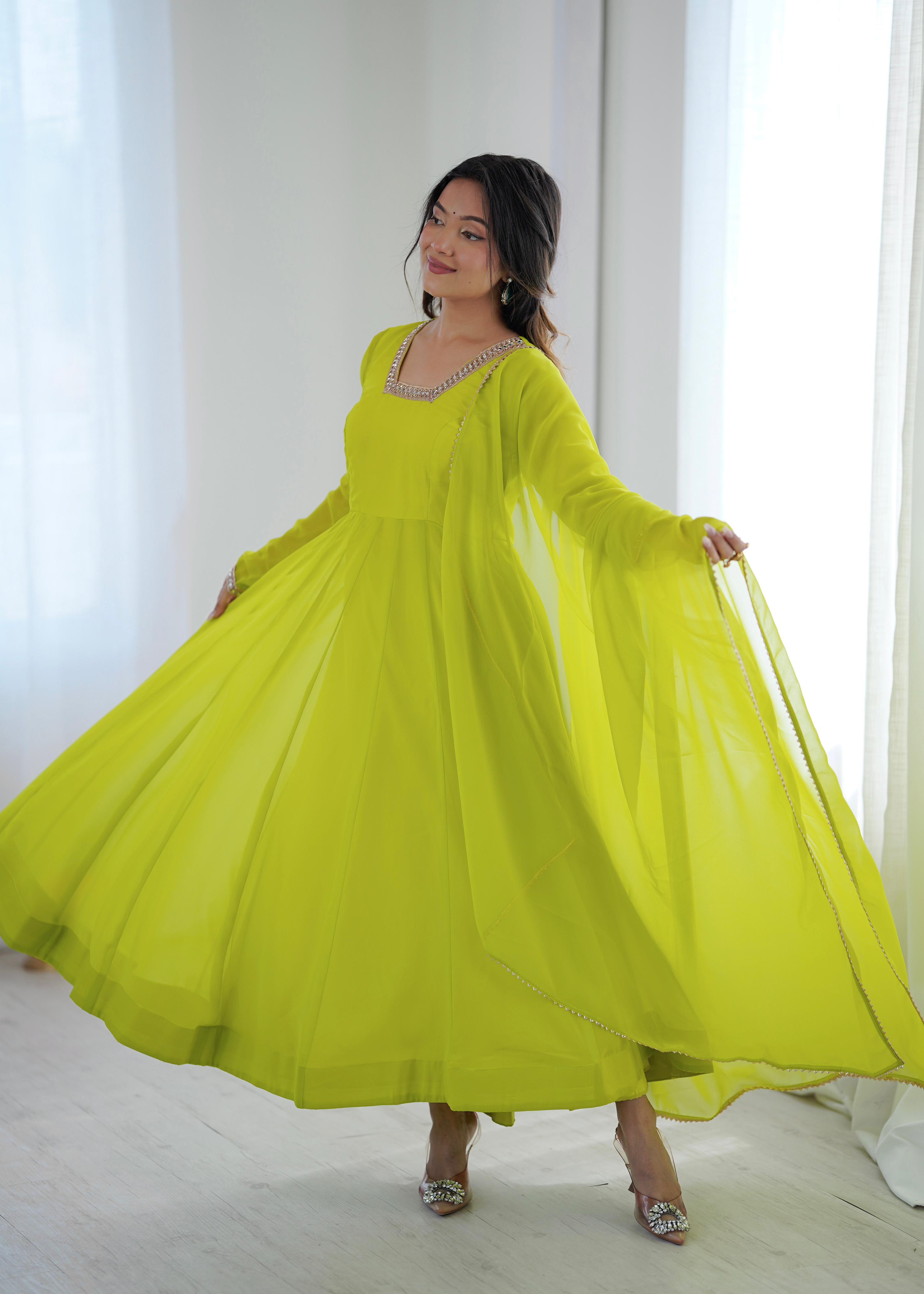 festive wear anarkali suit for women