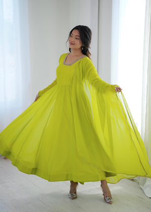 festive wear anarkali suit for women