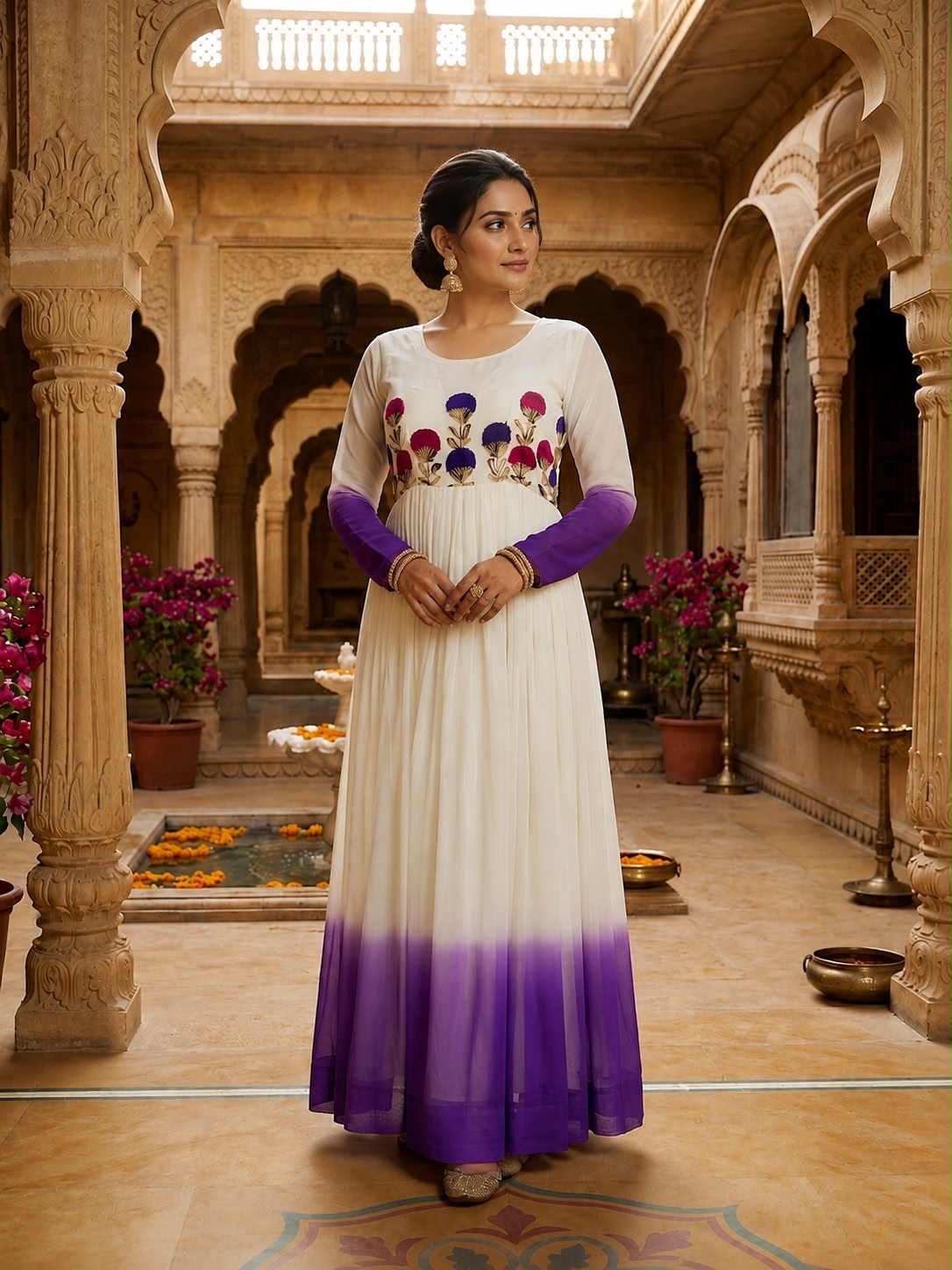 Elegant long ethnic gown for women online