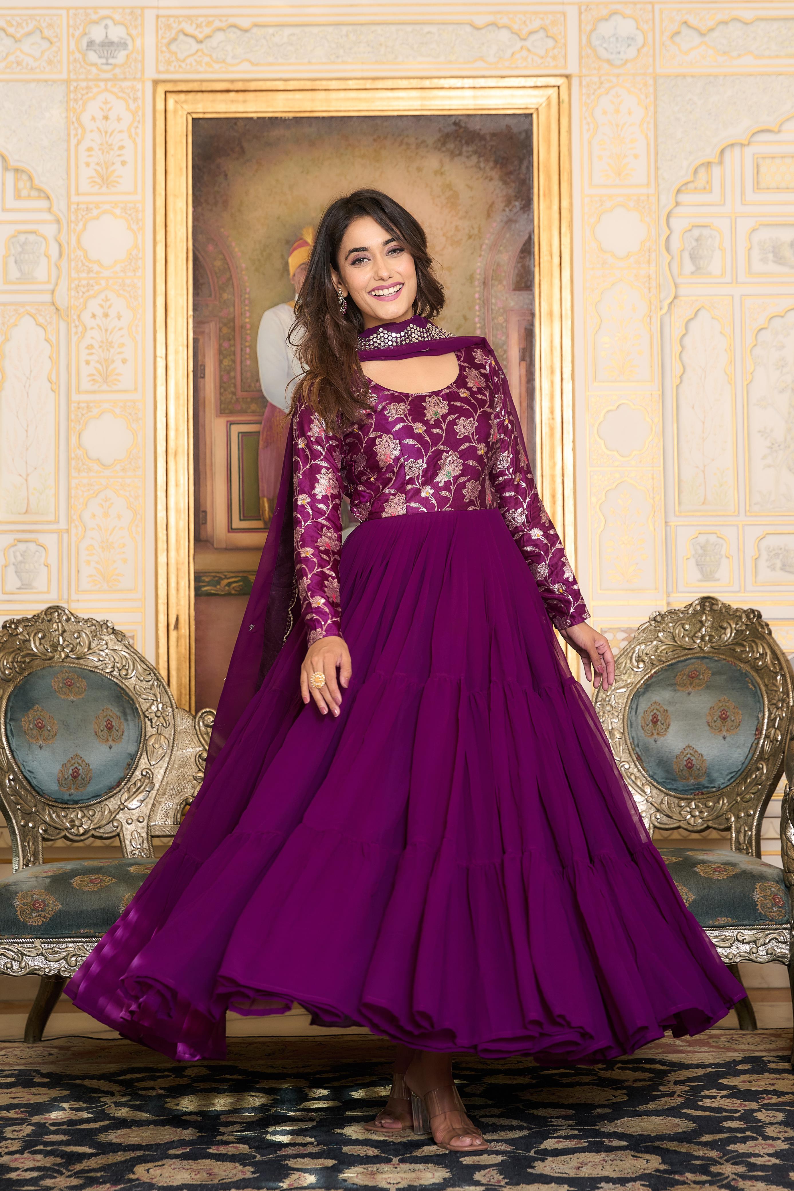 ethnic gown stitched