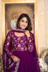 sequin embroidery gown