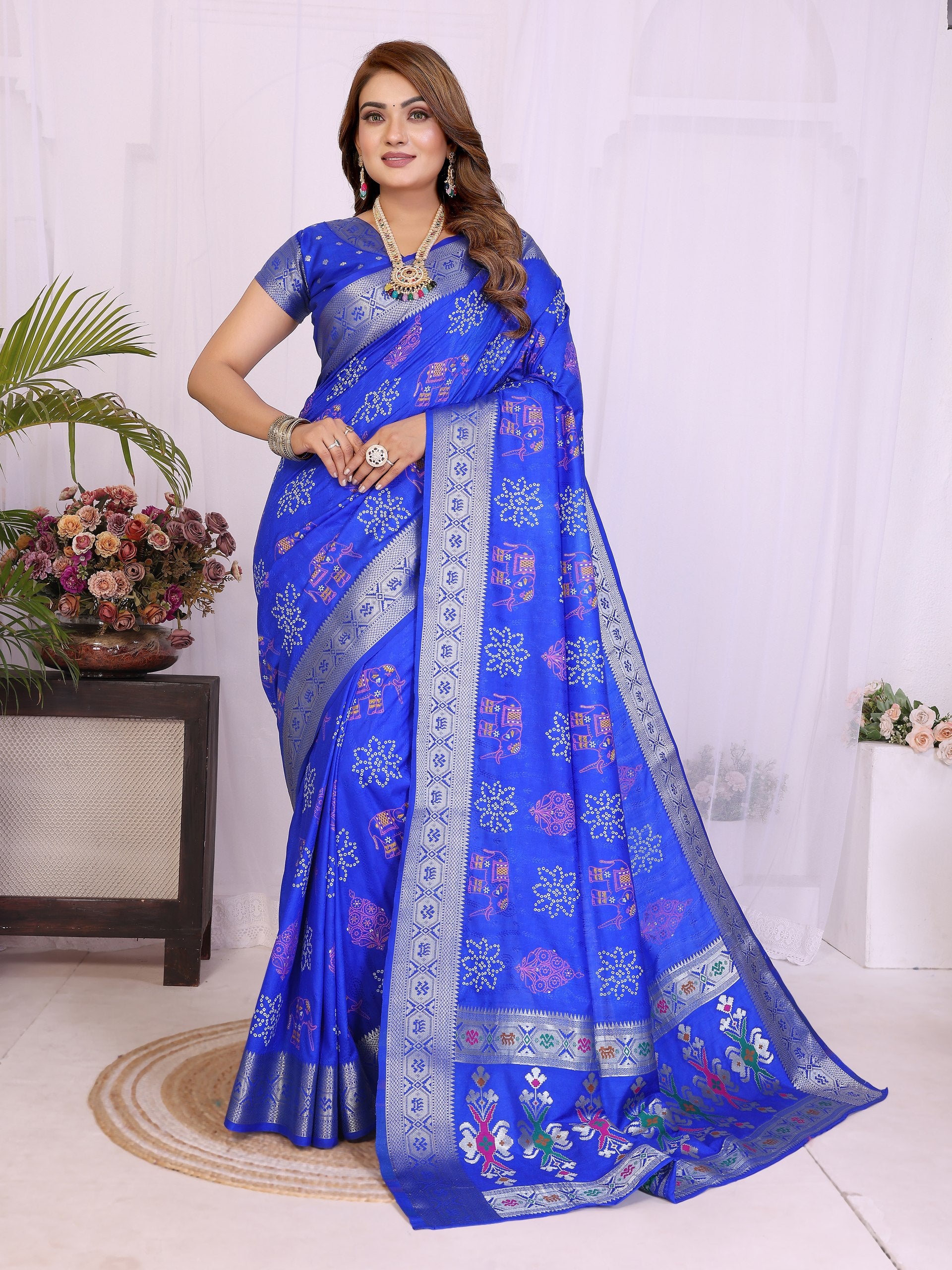 Traditional Bandhej Saree For Women