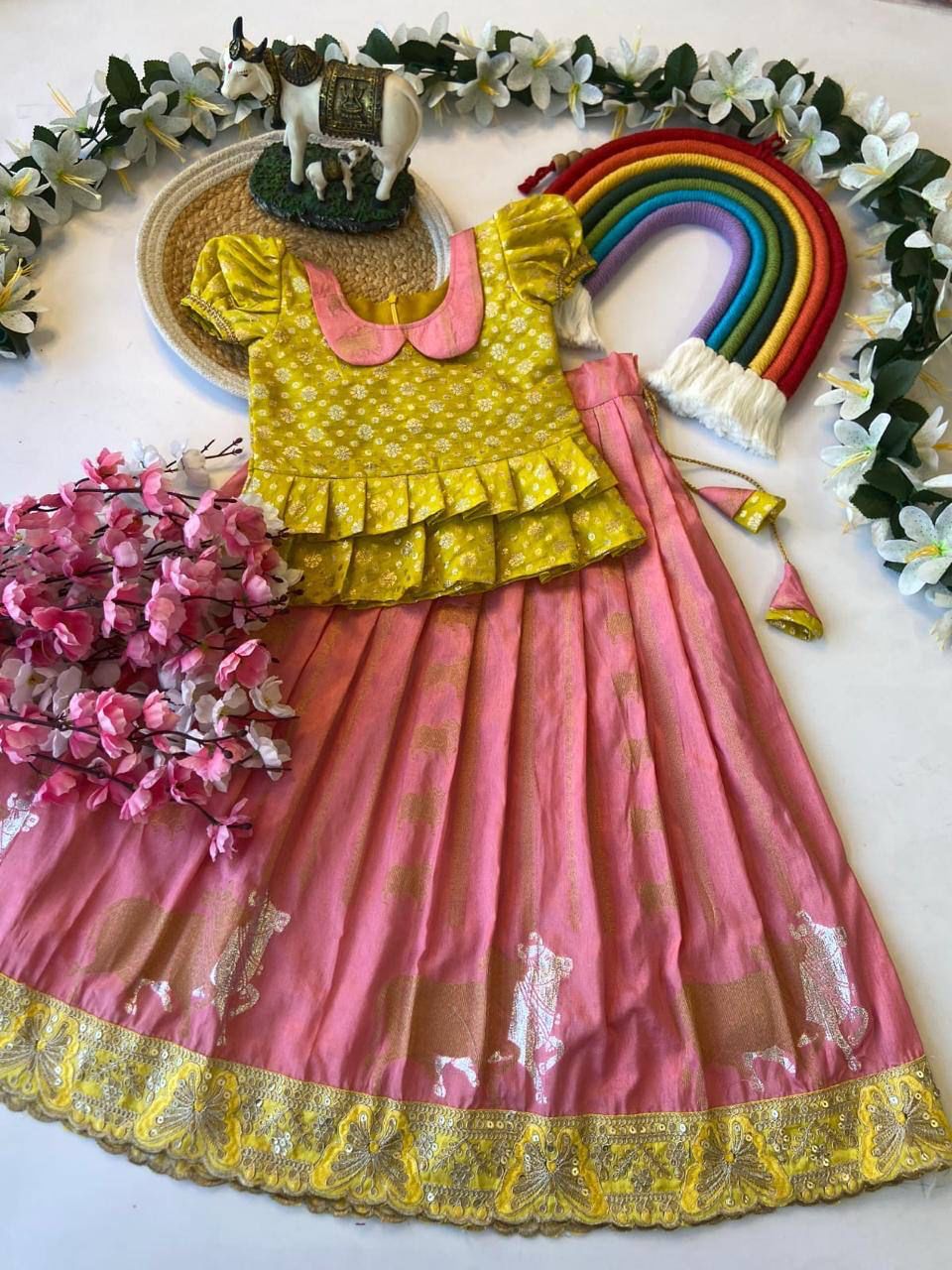 Kids Pattu Langa Blouse Designs For Girl Kids Pattu Paavadai