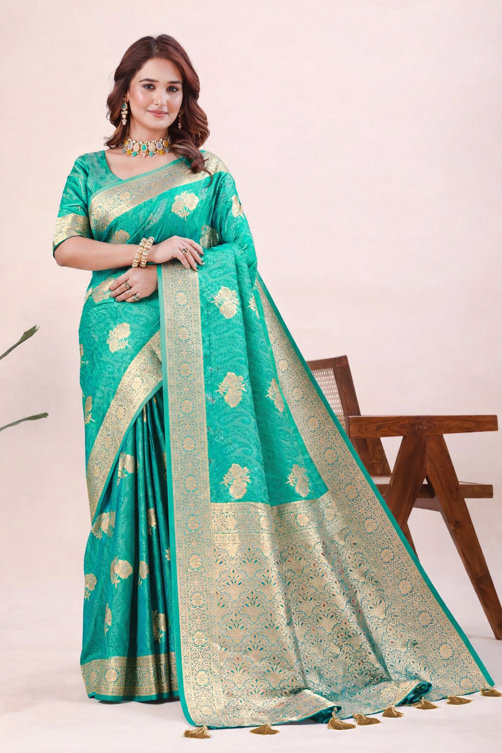 banarasi saree light colour