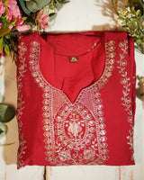 Chinon 3-Piece Kurti Set with Elegant Embroidery