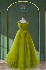 Flores & Knitted Elegance Gown - Sophisticated Special Occasion Dress