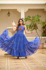  bandhni print gown