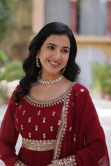 Red gown set