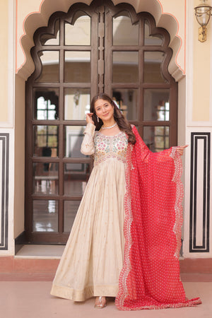 Festive Indian Gown Set for Ladies