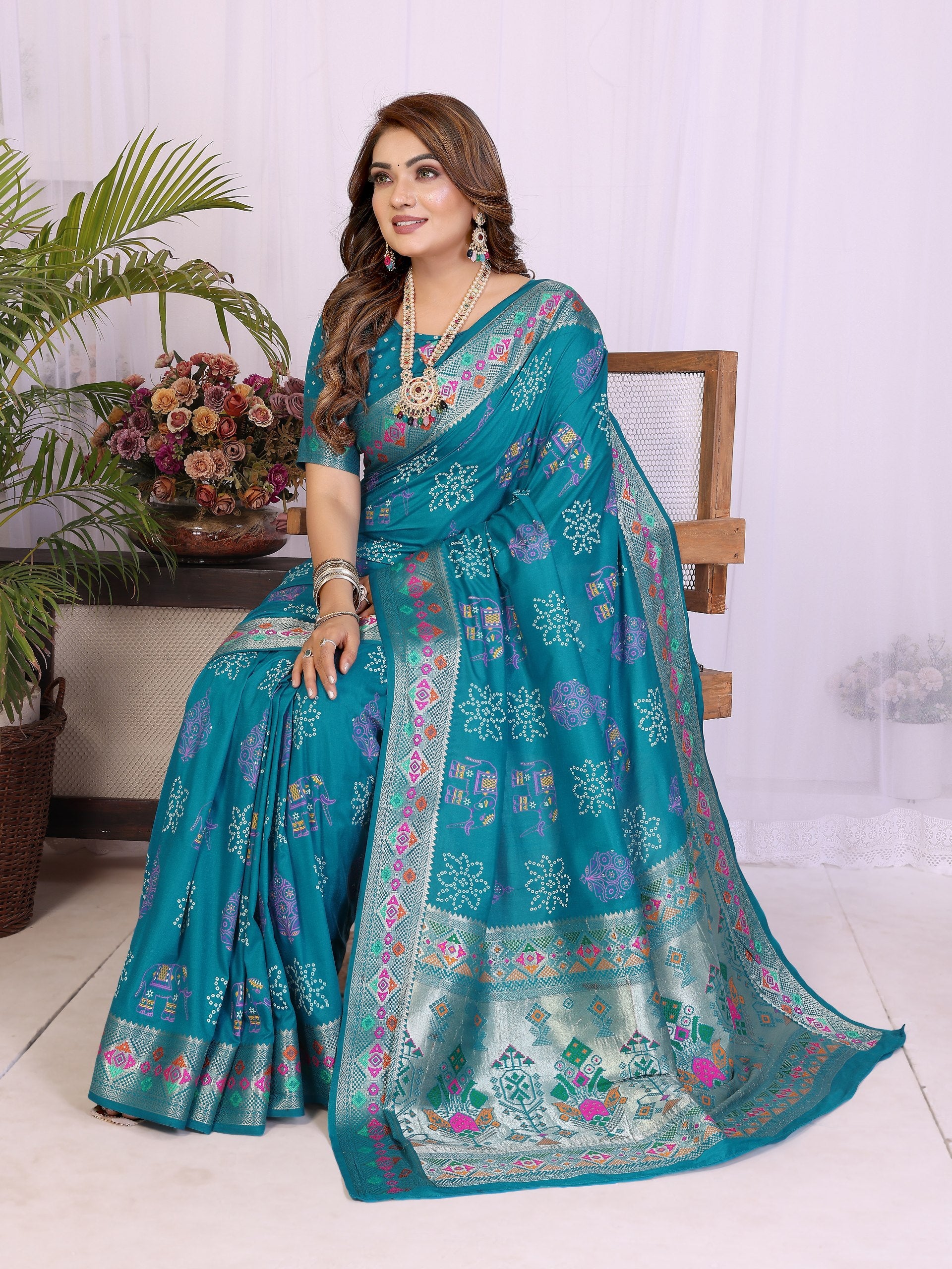 Traditional Bandhej Saree For Women
