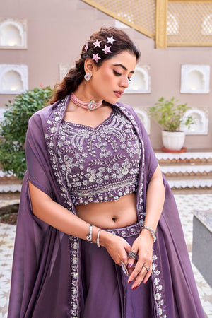 heavy embroidered rangoli silk lehenga choli for wedding