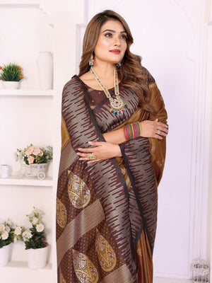 Designer south silk saree with zari border