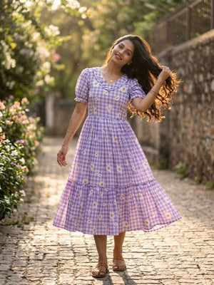 Shop muslin silk gingham kurti online in India