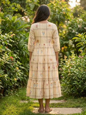 Flared kurti with puff sleeves for casual and daily wear