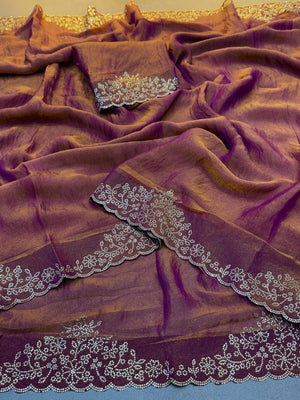 Celebrity inspired festive saree for women